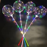 Balon Led Nyala Kedap Kedip 3mode Balon LED RGB LENGKAP /BOBO LED/Balon Lampu Tumblr 3 MODE + Gagang