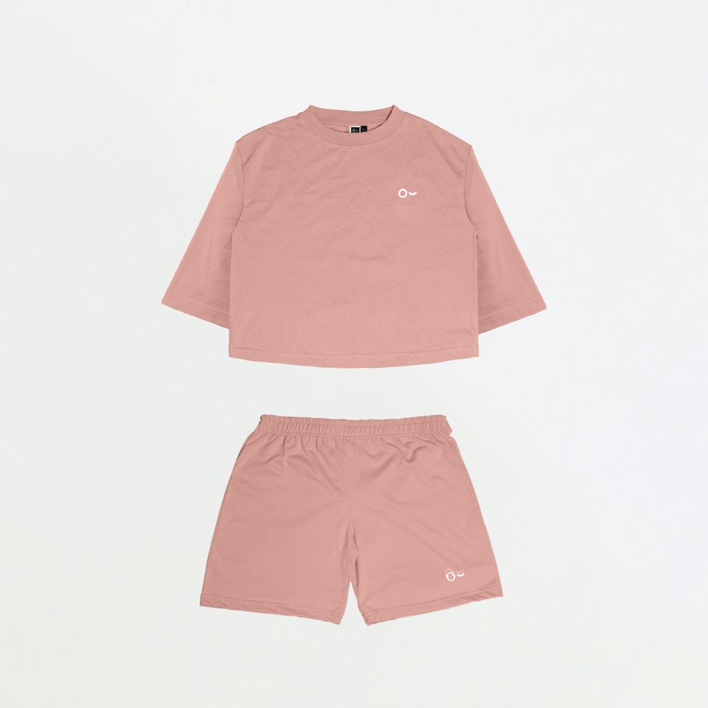 John &amp; Jill Oversize Croptop &amp; Short Pants - Basic Set_