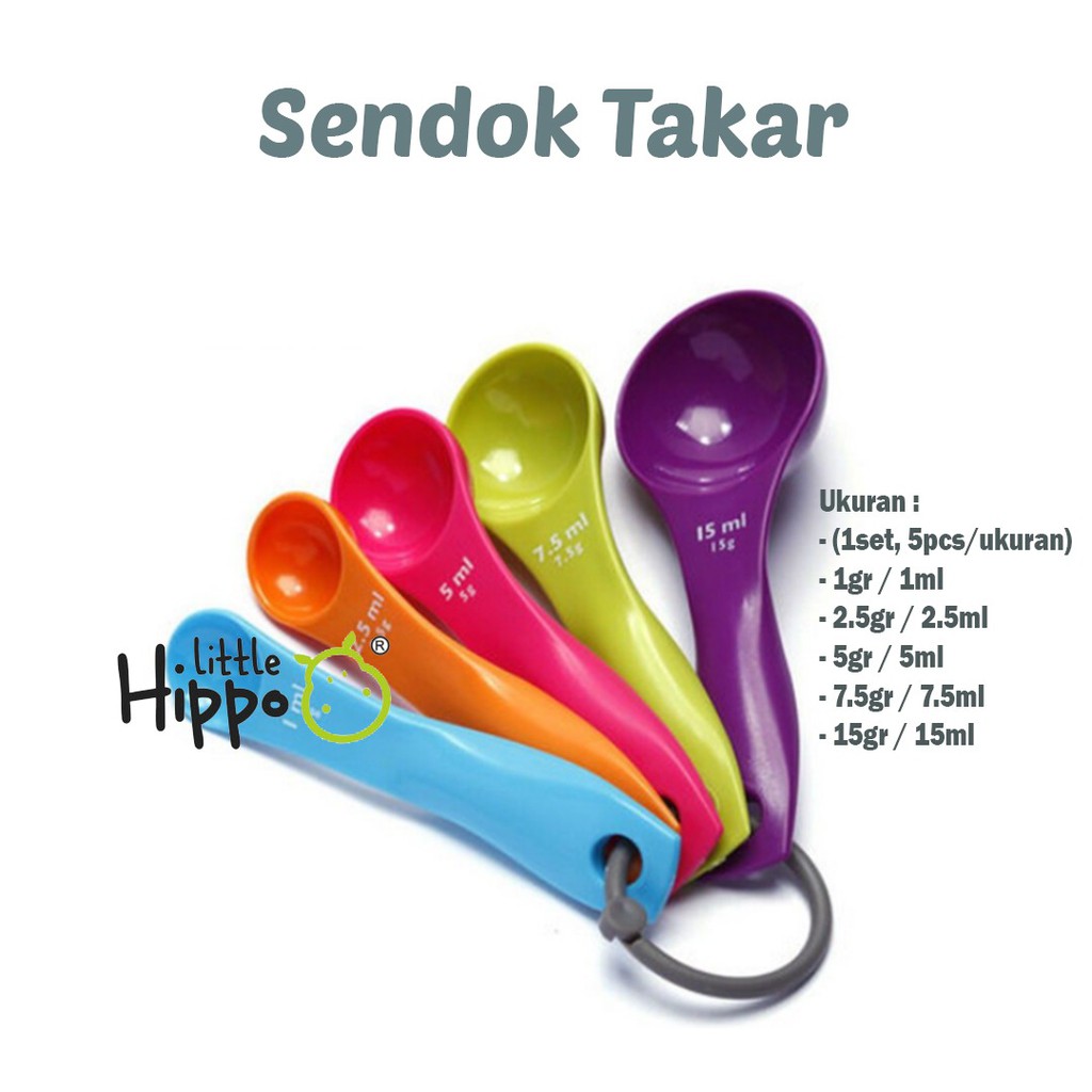 Sendok Takar MPASI / Sendok Takar / Sendok Mpasi / Sendok Mpasi Bayi / Peralatan Mpasi Bayi / Peralatan Makan Bayi / Sendok Takar 1 Set isi 5 Pcs / Sendok Takar Bumbu / Sendok Takar Cairan