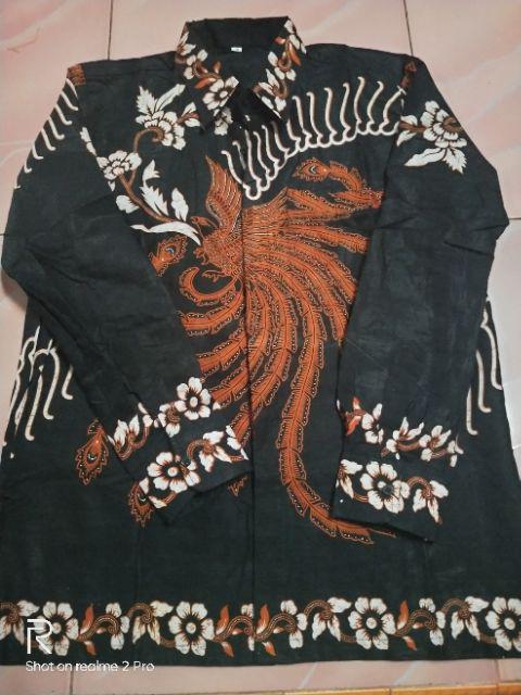 Distro Batik Hrb026 Kenongo Kemeja Tosca Pende Pekalongan Padi M L Xl Sogan Halus Kemeja Batik