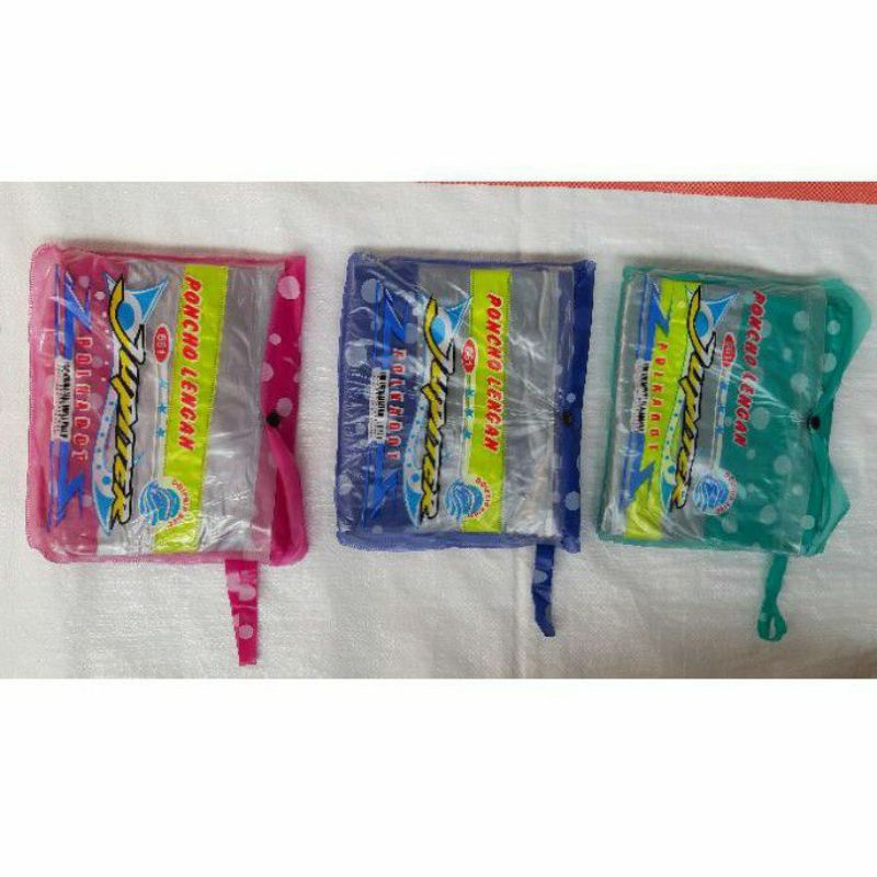 Jas Hujan Poncho Lengan Jupiter Polkadot 661