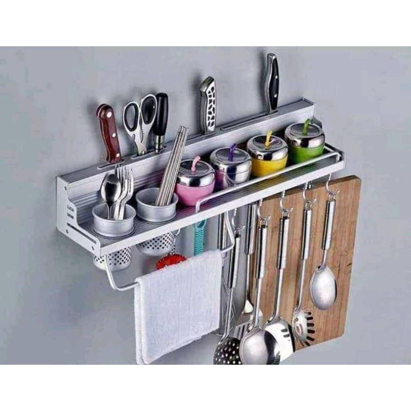 Rak Dinding Dapur/ Rak Dinding Dapur Aluminium Serbaguna/ Shenar Rak Dinding Dapur
