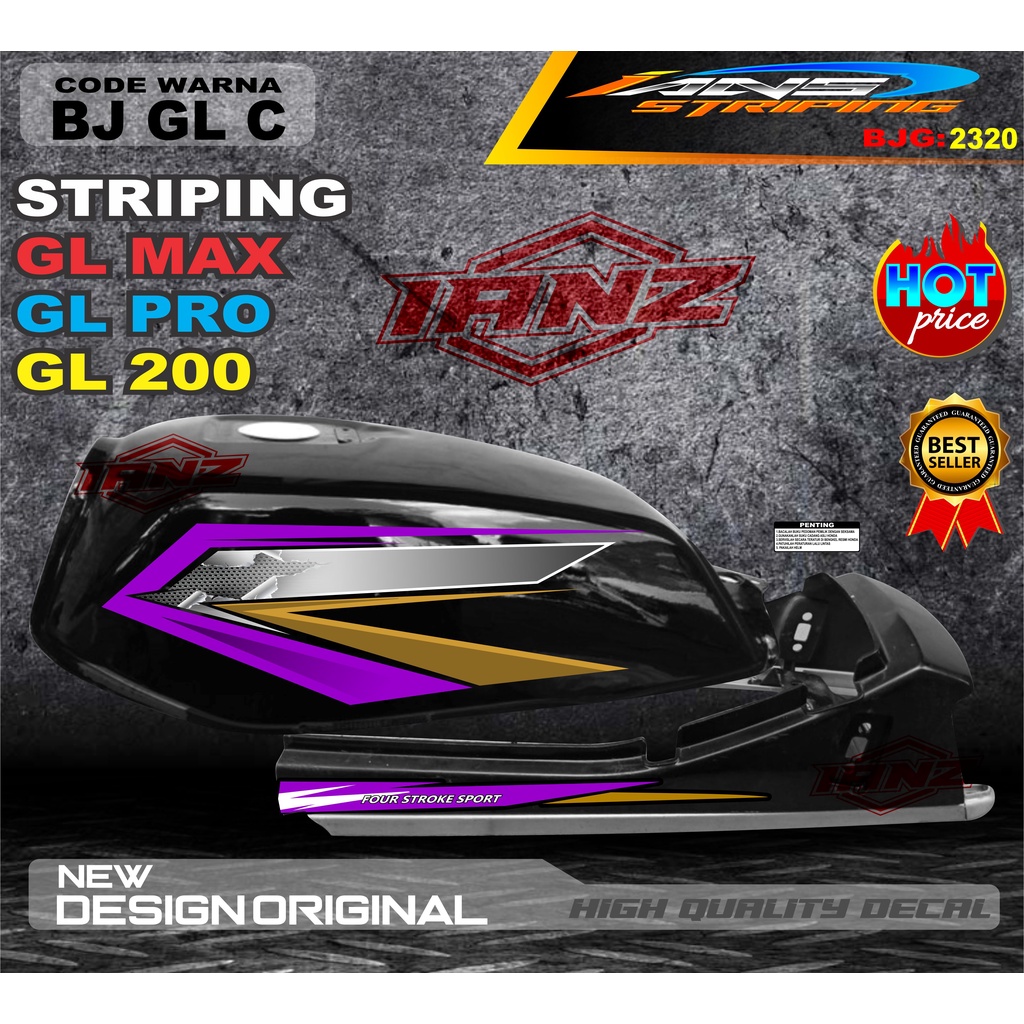 COSTUM STRIPING GL MAX GL PRO TERBARU / VARIASI STIKER GL TERMURAH / COSTUM STRIPING GL MAX / STIKER MOTOR