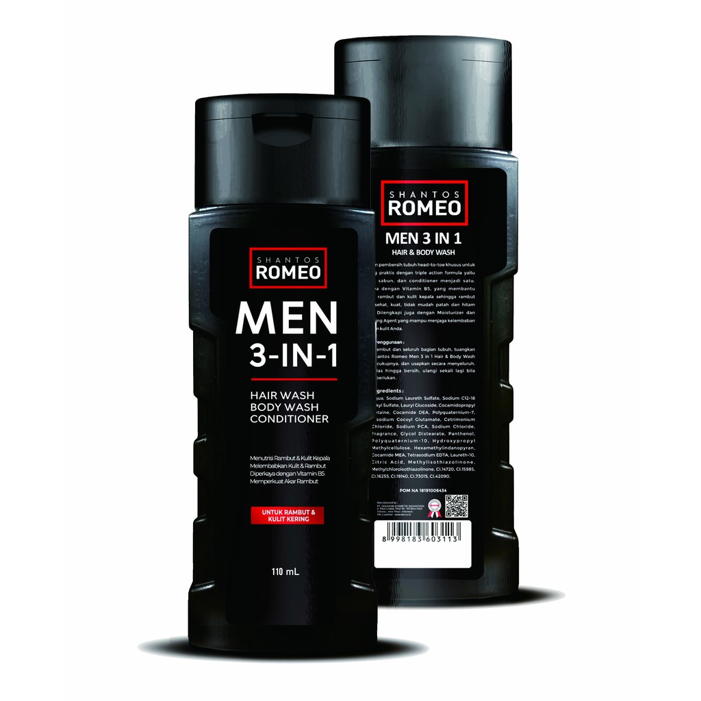 Shantos Romeo Men 3in1 110ml (Shampoo, Conditioner &amp; Body Wash)