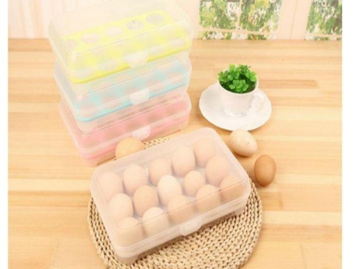 Kotak box telur telor isi 15 pcs sekat egg organizer rapi