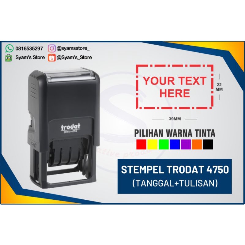 

Stempel custom TRODAT 4750, stempel custom tanggal, stempel received, stempel otomatis tanggal