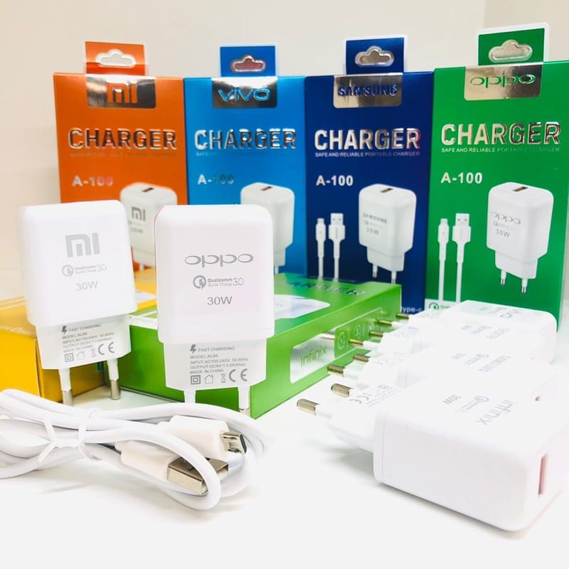 Travel Charger A100 Branded Quick Charger 30Watt High Quality Charger