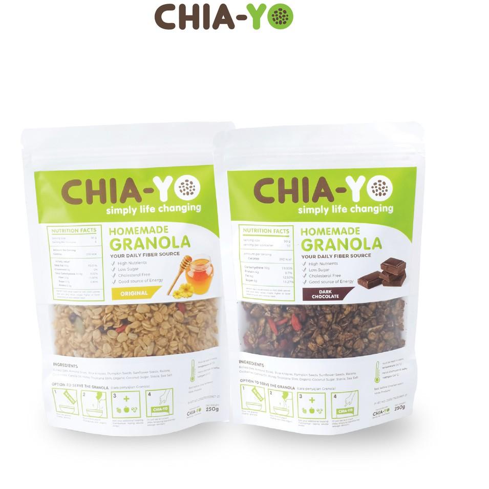 

CODEo5O9a--Chiayo PAKET : 2 Homemade Granola 250gr (Original & Dark Choco)