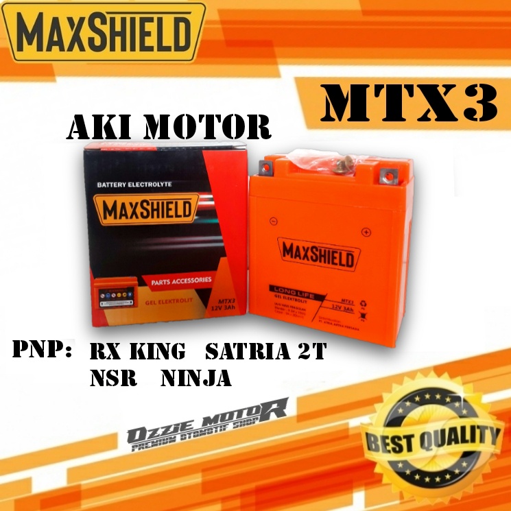 ACCU AKI BATTERY KERING MAXSHIELD MOTOR MTX3 YB3L RX King NSR NINJA