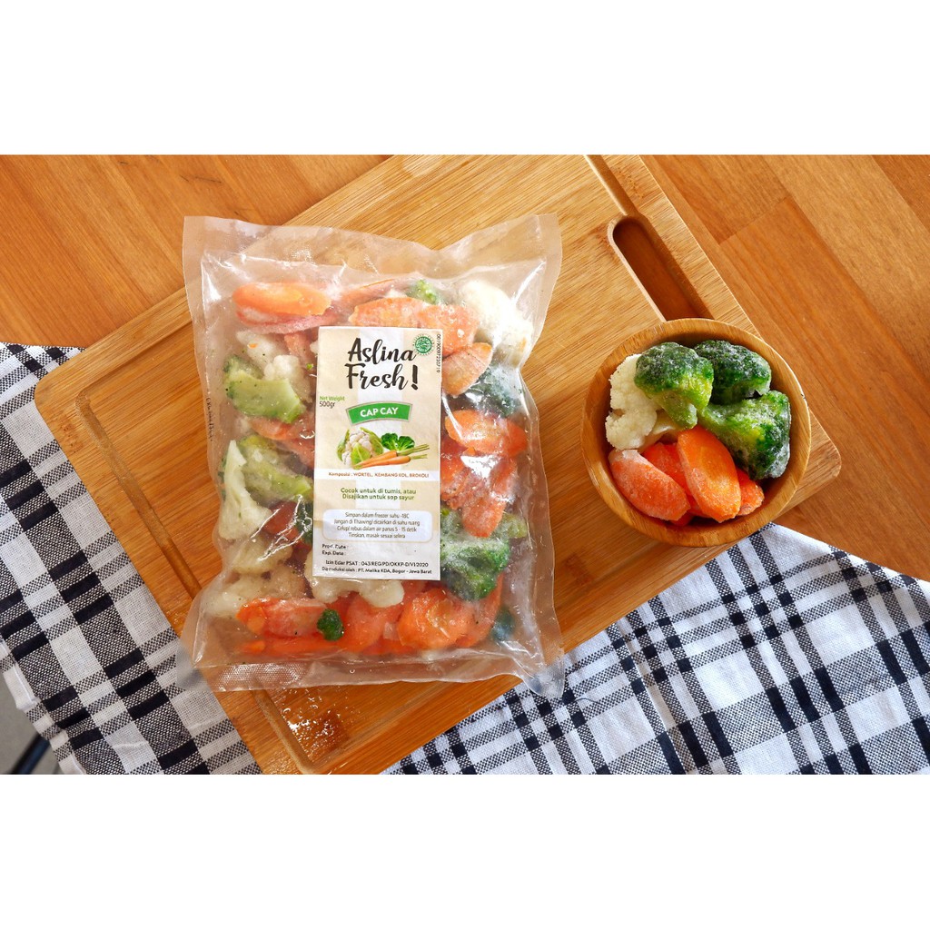 

Aslina Fresh Cap Cay Frozen (wortel, brokoli, kembang kol) 500 gr