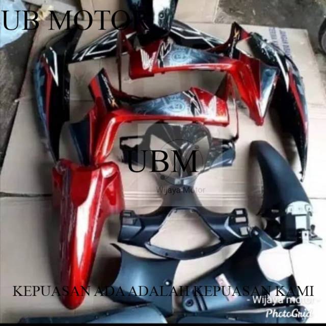 Cover body bodi halus kasar full set Honda Supra x 125 2010