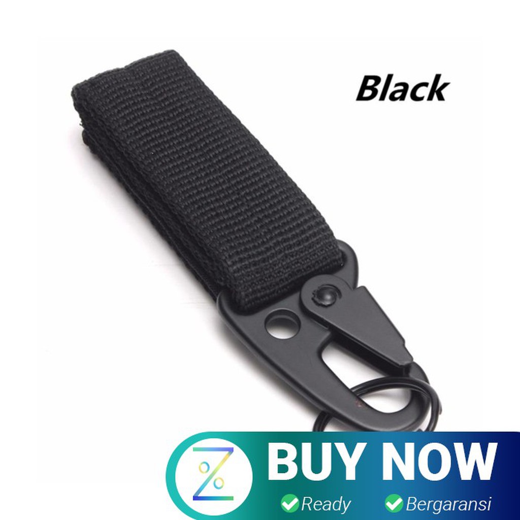 Quickdraw Carabiner Military Tactical Nylon Belt - HW74 - Black