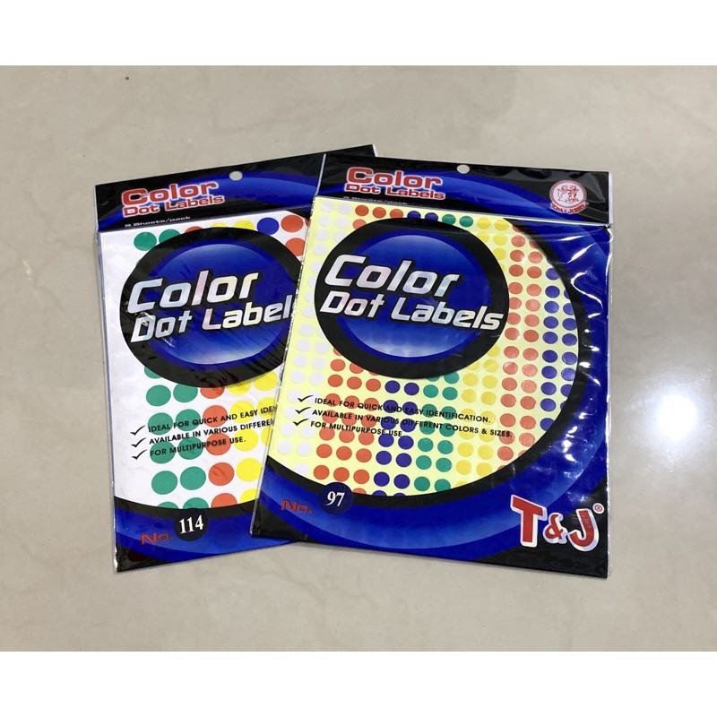 Sticker Bulat Warna - Sticker Dot a Dot - Sticker Label Colorful