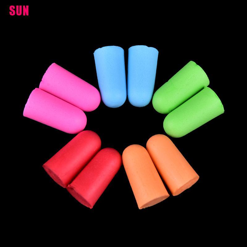 (Bf) 1 Set / 2pcs Earplug Memory Foam Lembut Proteksi Pendengaran Untuk Tidur