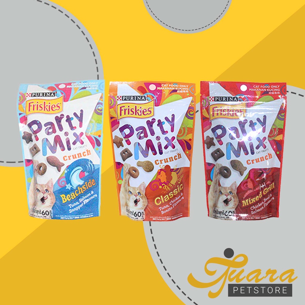 Cemilan Kucing Friskies Party Mix All Varian 60 gr