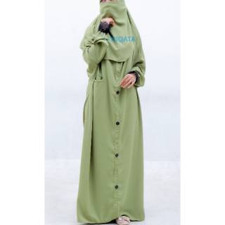 ABAYA OVERHEAD WARNA MATCHA  BY NIQATA Shopee Indonesia