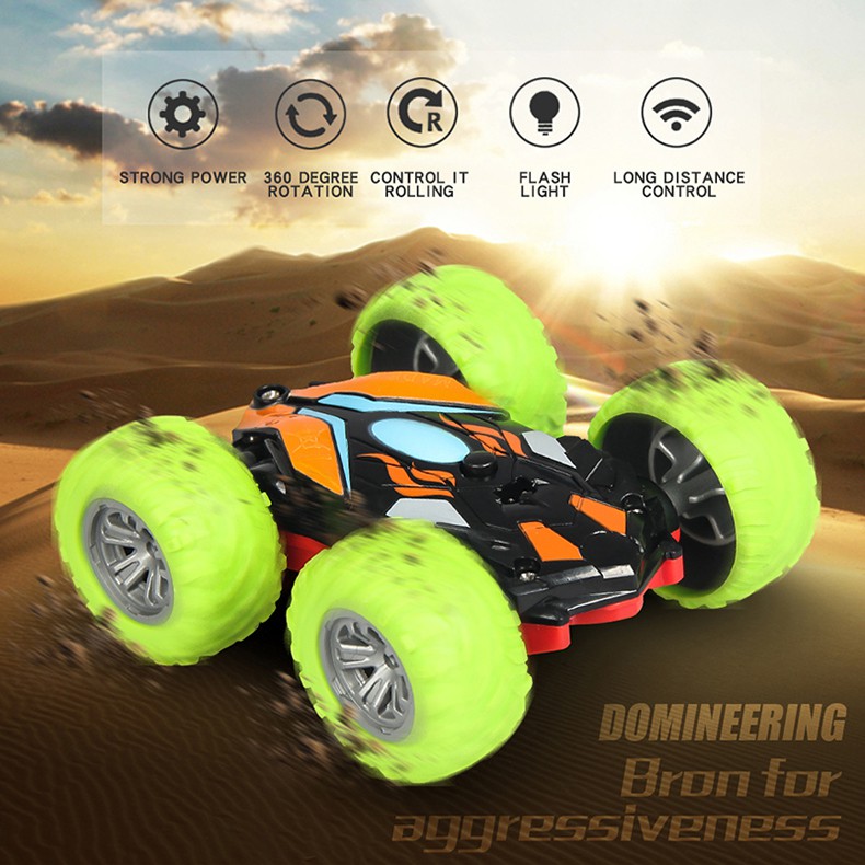 2.4GHz Electric Anti-collision 4WD Double-sided Remote Control and 360°Double Side Flips RC Car