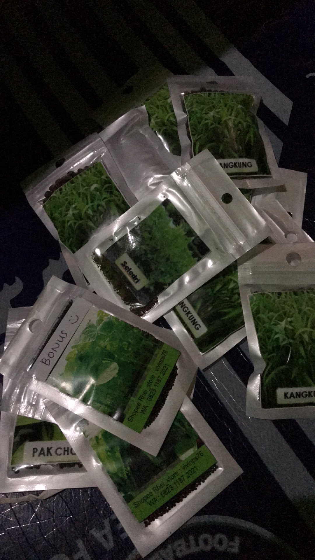 200 Biji Benih Kangkung Bangkok Cap Panah Merah