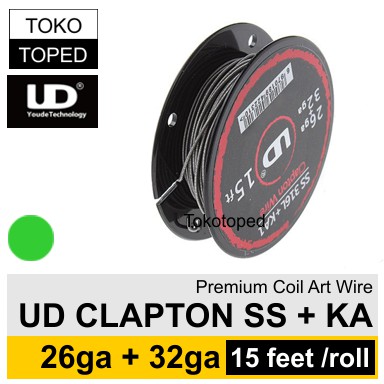 AN Authentic UD CLAPTON SS 316L+KANTAL A1 Wire 26/32ga | kawat kantal ss