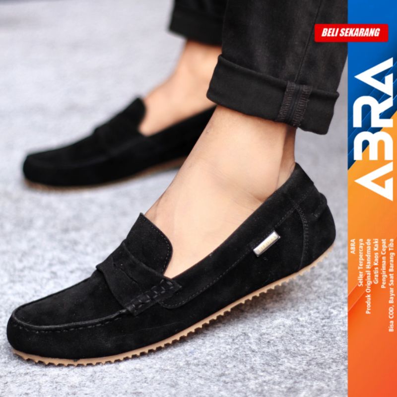 Noah Sepatu Slip on Pria Santai Casual Formal Suede Kerja Kantor