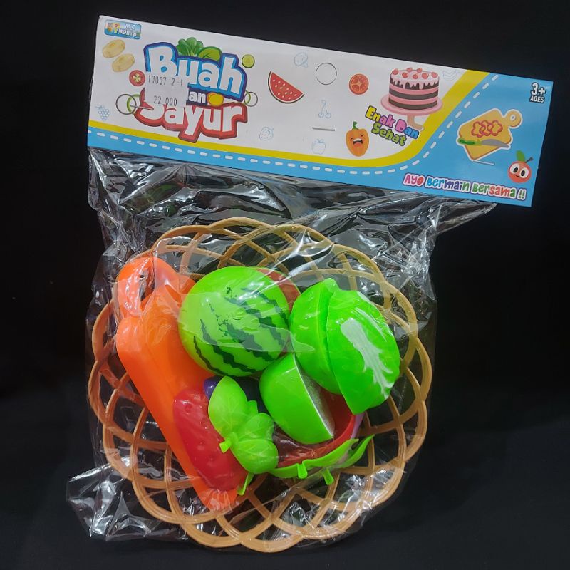 mainan anak masak masakan sayur dan buah buahan cooking set