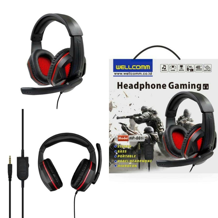 Headphone Gaming Wellcomm HP-001/Headphone Gaming