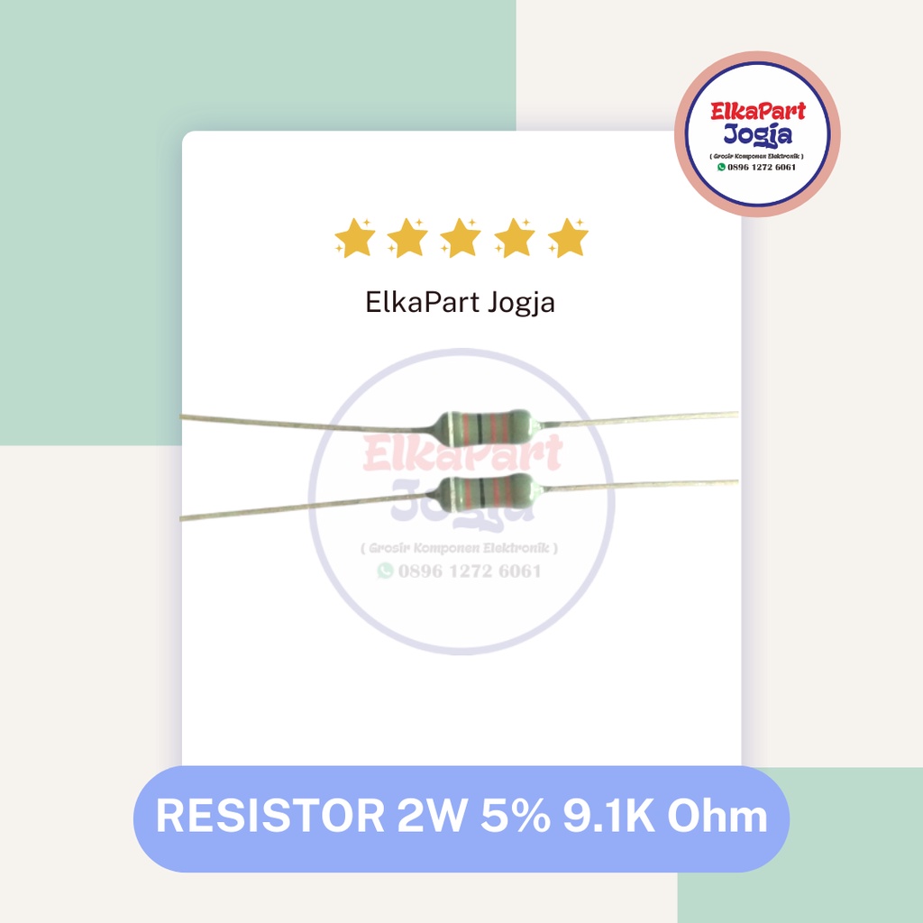 RESISTOR JAPAN 2W 5% 9.1K Ohm 9K1 Resistor Metal Film