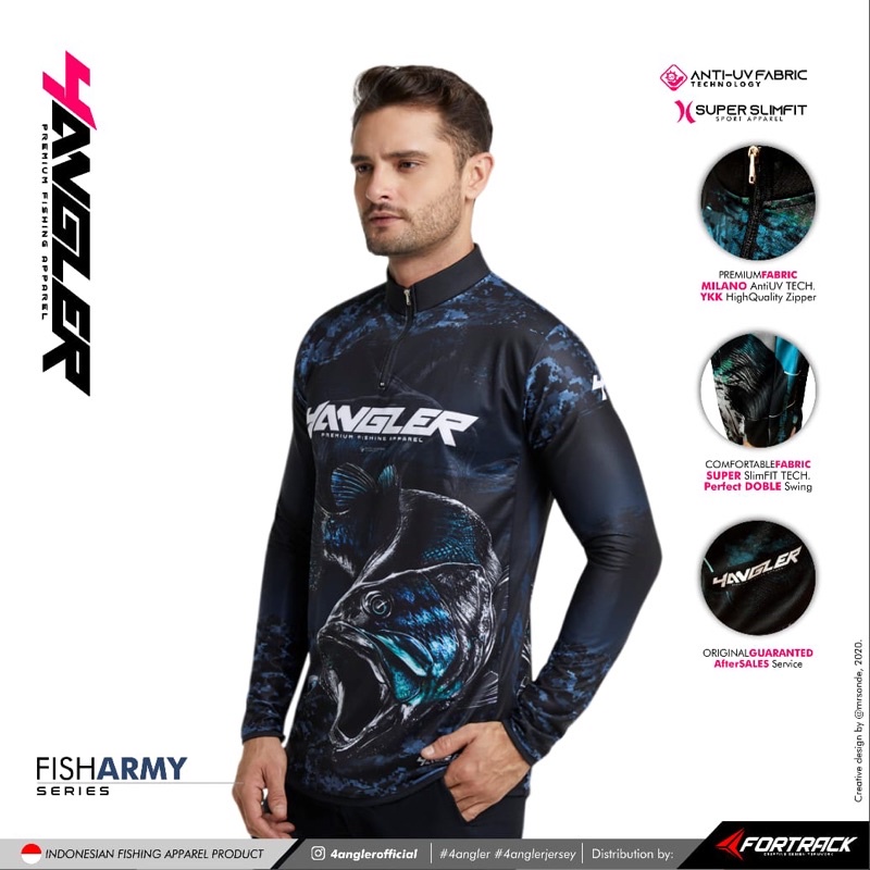 Jersey Mancing CUSTOM 4ANGLER FISH ARMY