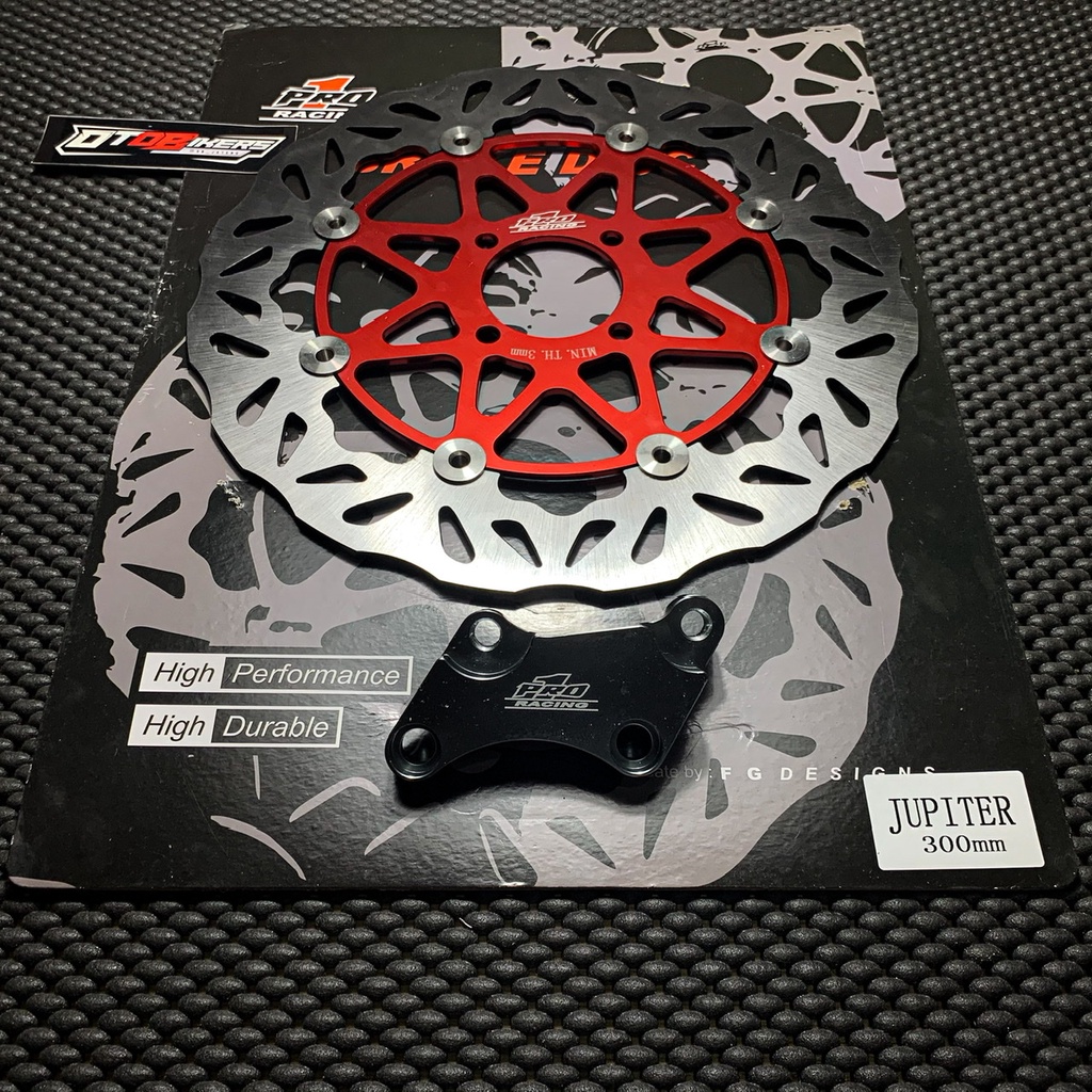 Piringan Cakram 300 mm PSM Jupiter z MX 135 Z1 Vega R ZR New fizr rx MX King 150 floating disc 300mm titanium model moto1 pro1 tdr-Pro1 Merah