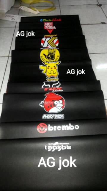 PROMO MR sablon kecil berkualitas tinggi. Kulit jok motor Oscar MR tebal sablon