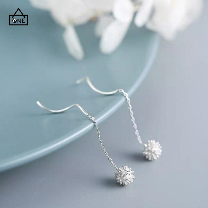 COD❤Anting Wanita Daisy Dandelion Baru Anting Pejantan Panjang Rumbai Fashion Sederhana Perhiasan