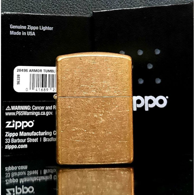 ORIGINAL ZIPPO 28496 ARMOR TUMBLED BRASS