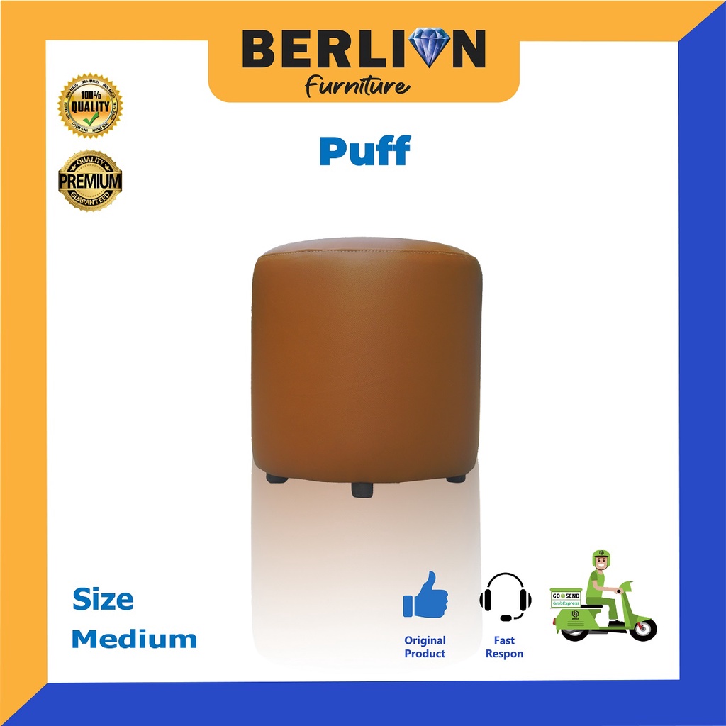 Sofa Puff Bermotif - Medium | Kursi Bulat Empuk Dan Nyaman