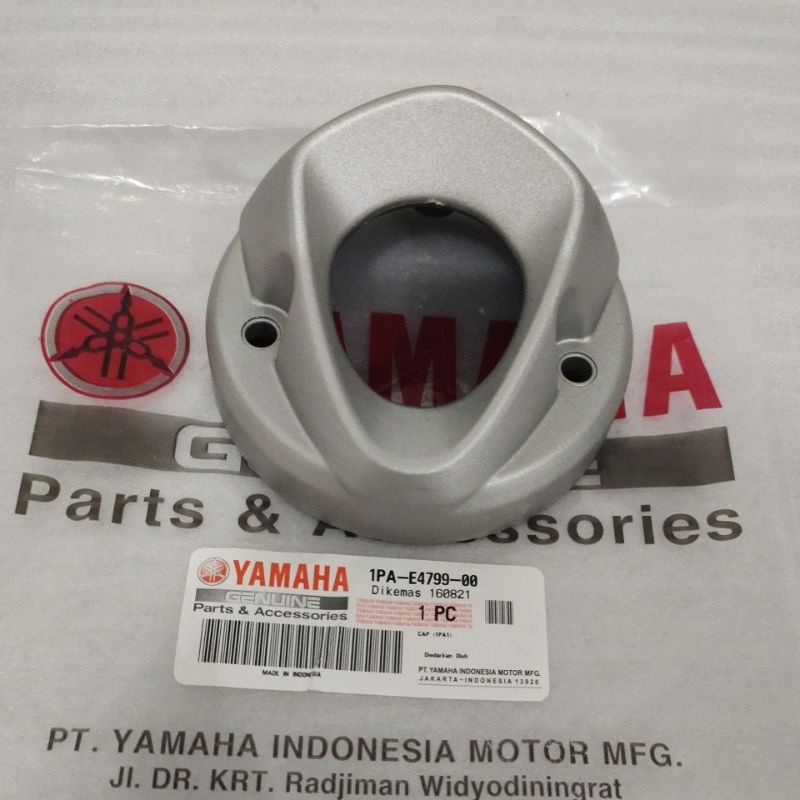 Cover tutup Knalpot kenalpot Belakang YAMAHA New Vixion NVA NVL Silver ORIGINAL 1PA-E4799-00 asli