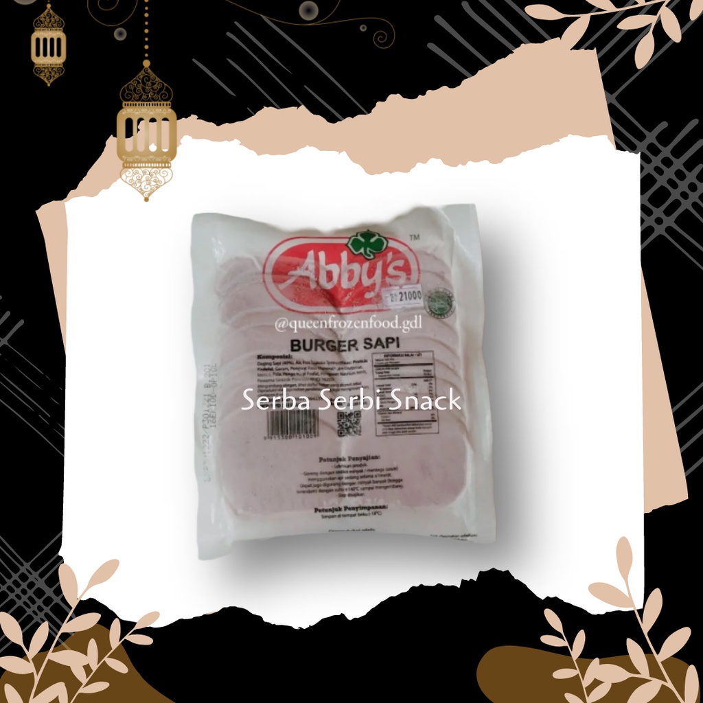 

BERNARDI - Abbys Slice Beef Burger Sapi 300Gr (isi 20Pcs)