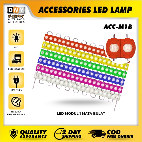 LAMPU LED 1 MATA 12V - 24 V 3 Watt Modul LED Motor Mobil Neon Box