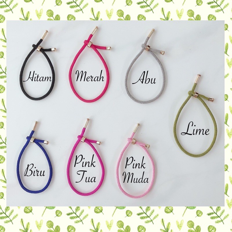 Tali Gelang Import Polos Serut Warna