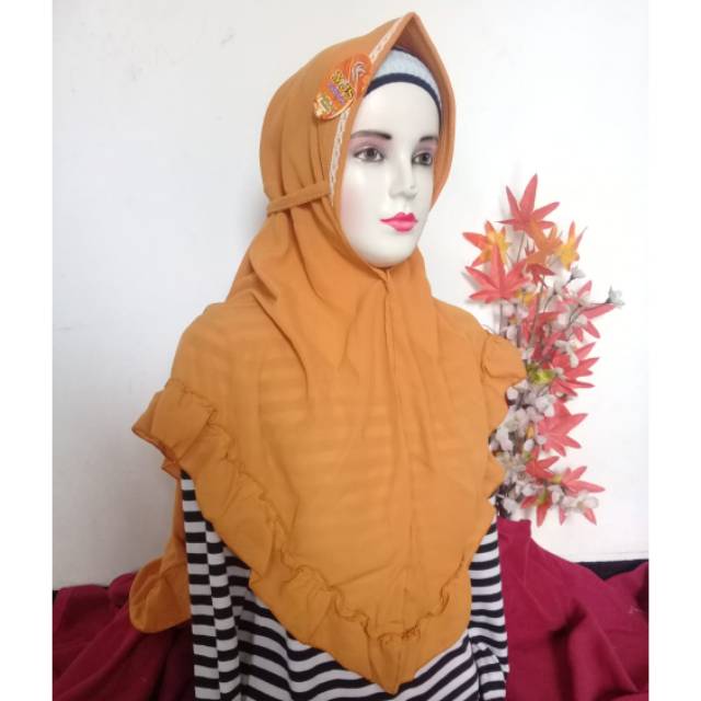 COD Jilbab CAMPUR 1 Bhn bubble crepe/wolfiz | promo termurah | oshin grosir kudus