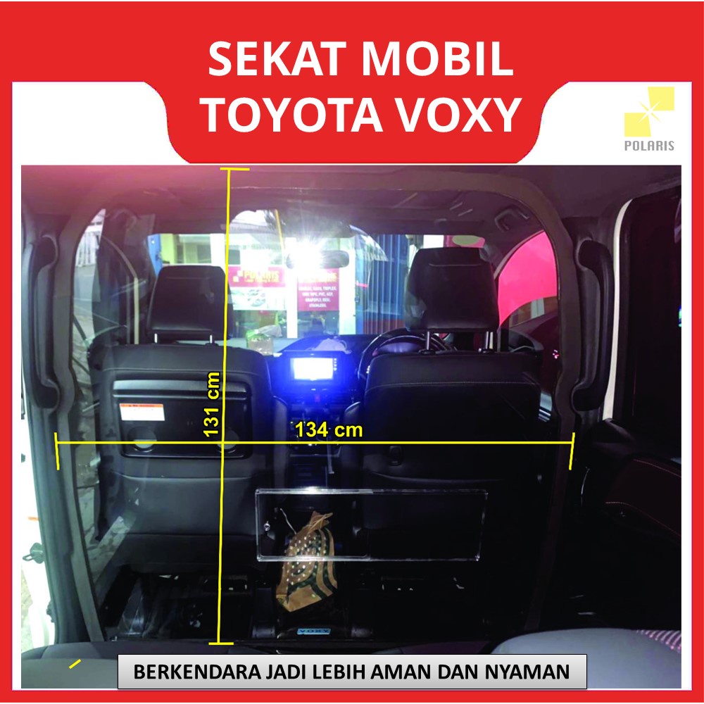 PARTISI MOBIL/SEKAT MOBIL/PENGAMAN COVID/PARTISI AKRILIK TOYOTA VOXY