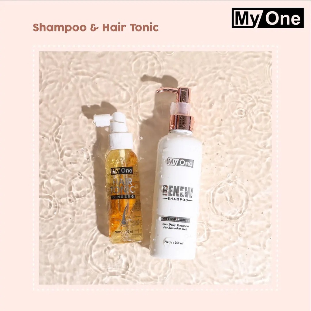 Paket MyOne Renew Shampoo dan MyOne Hair Tonic Ginseng BPOM