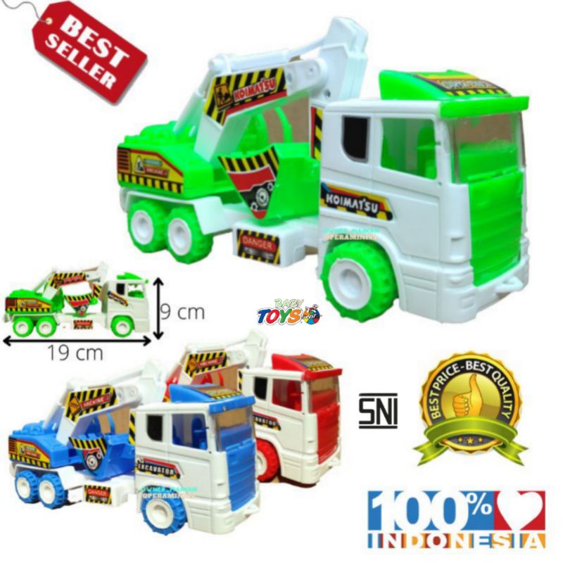 Mainan mobil Truk Bego  Mainan Mobil Mobilan Truck Ada Bego Keruknya