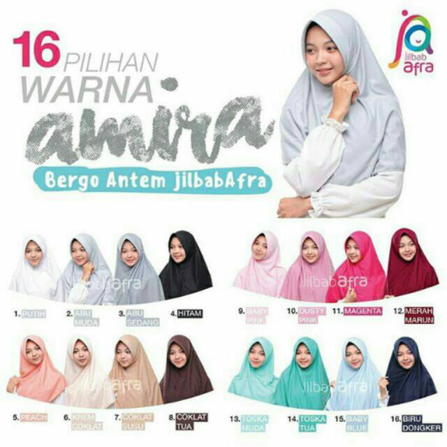 AMIRA SIZE XL JILBAB AFRA BERGO  ANTEM Shopee Indonesia