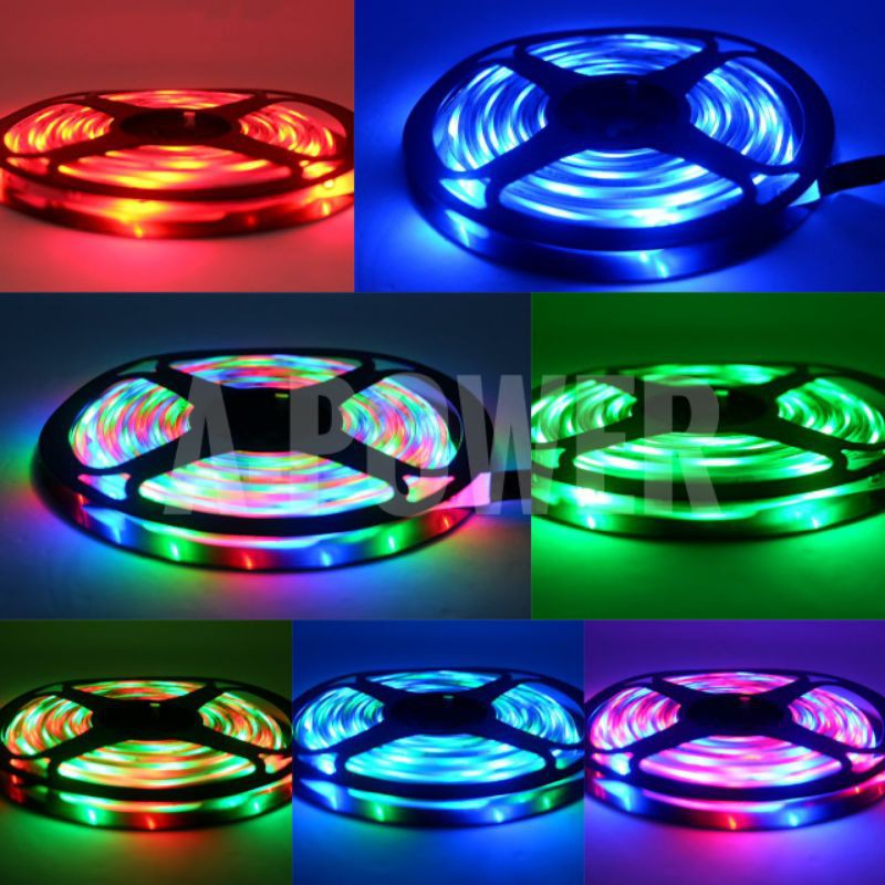 Lovov - Lampu Strip Remote 2835 (RGB / Warna-Warni)