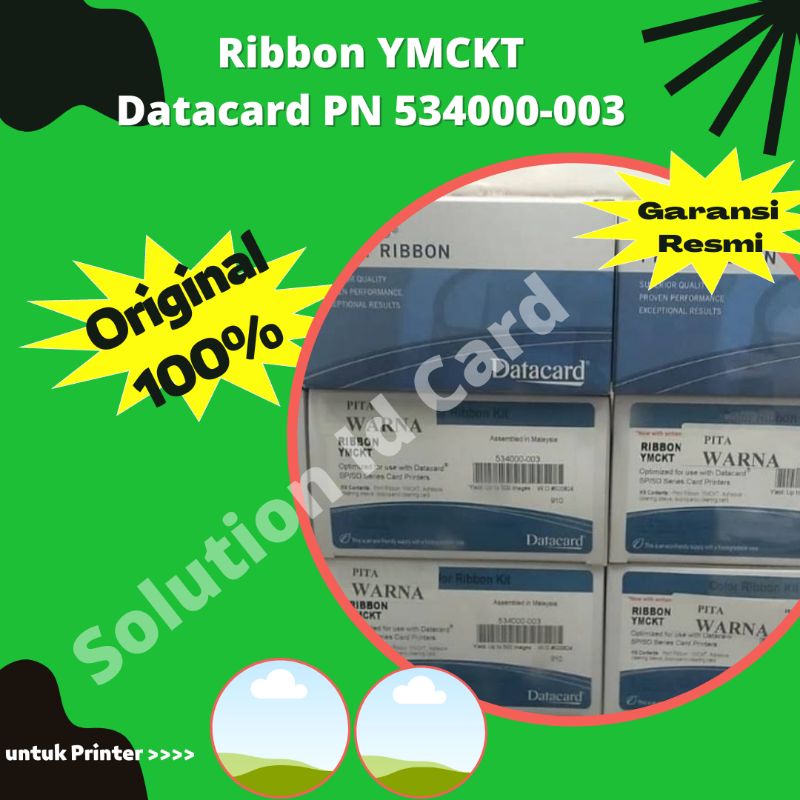 Jual Ribbon Pita Ymckt datacard 534000003 assembled in Malaysia