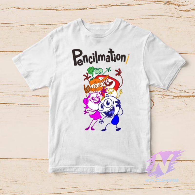 kaos anak kartun pencilmation