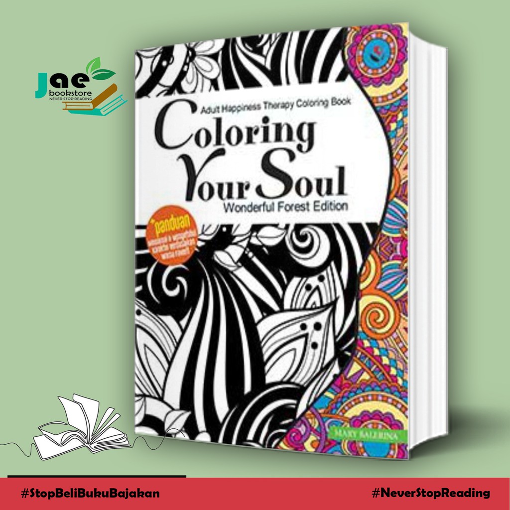 Download Adult Happiness Therapy Coloring Book Coloring Your Soul Wonderful Forest Edition Shopee Indonesia