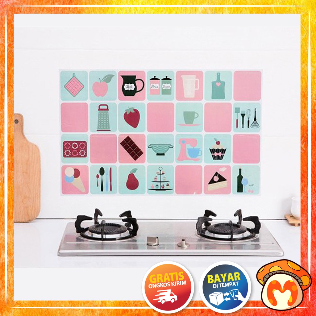 FYG OSM STICKER DINDING  DAPUR  ANTI  MINYAK  75X45 CM WALL 