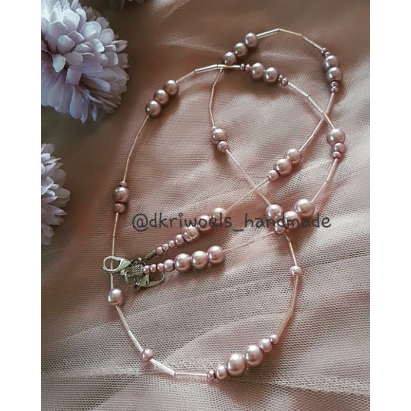 kalung masker mutiara/strap masker mutiara