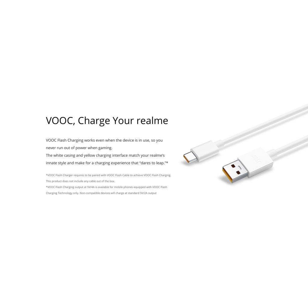 Kabel Data Realme VOOC Fast Charging Micro USB Type C Kabel Charger Realme