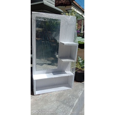 (BISA COD) CERMIN RIAS/KACA TOLET/RAK MAKE UP DINDING